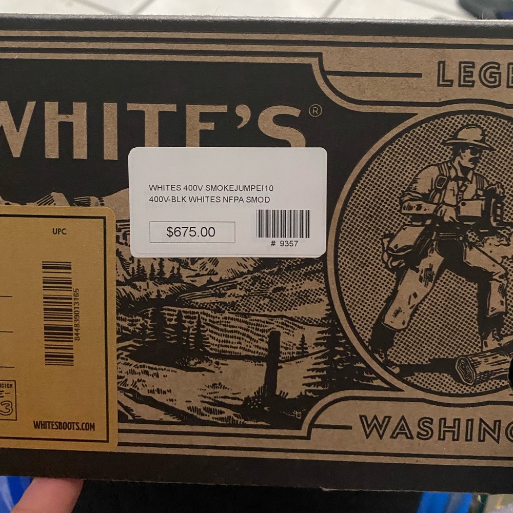 White Spokane handmade boots